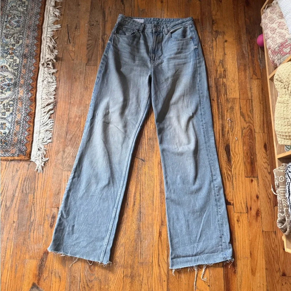 Zara TRF High Rise Wide Leg jeans 8 - Picture 7 of 9